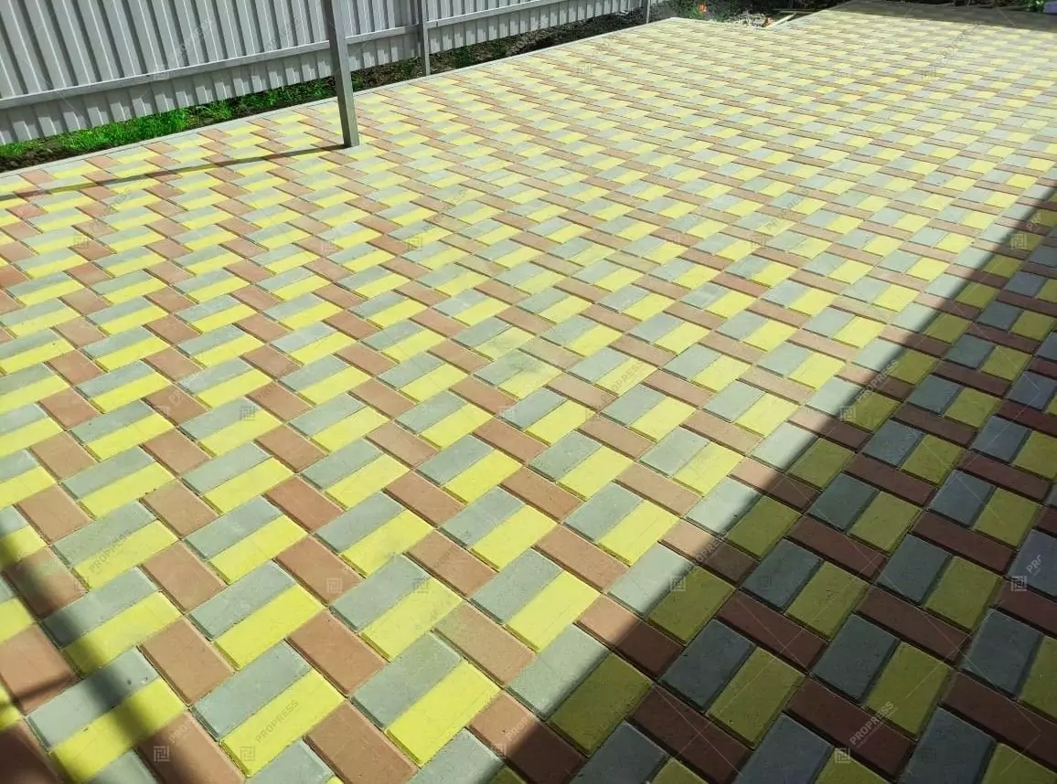 Тротуарная плитка Кирпичик Серый, фактура гладкий, гранитная, мрамор, высота 40 мм, 60 мм, 80 мм-18